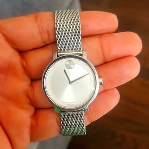 Ladies' Movado Bold®Crystal Mesh Watch with Silver-Tone Dial (Model: 3600655)